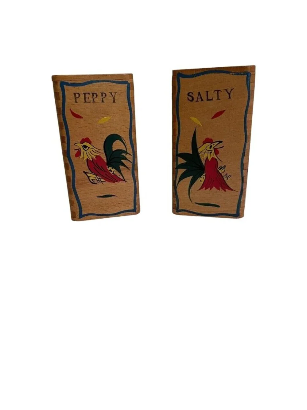 Vintage Wooden Salt and Pepper Shakers